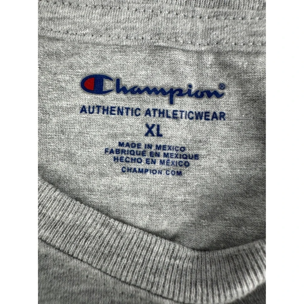 Champion T-Shirt Gray Script Logo/Camo BoysTee Athletic‎ Fit Size:XL NWT
